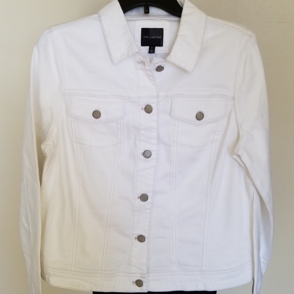 The Limited Jackets & Blazers - The Limited White Denim Jacket